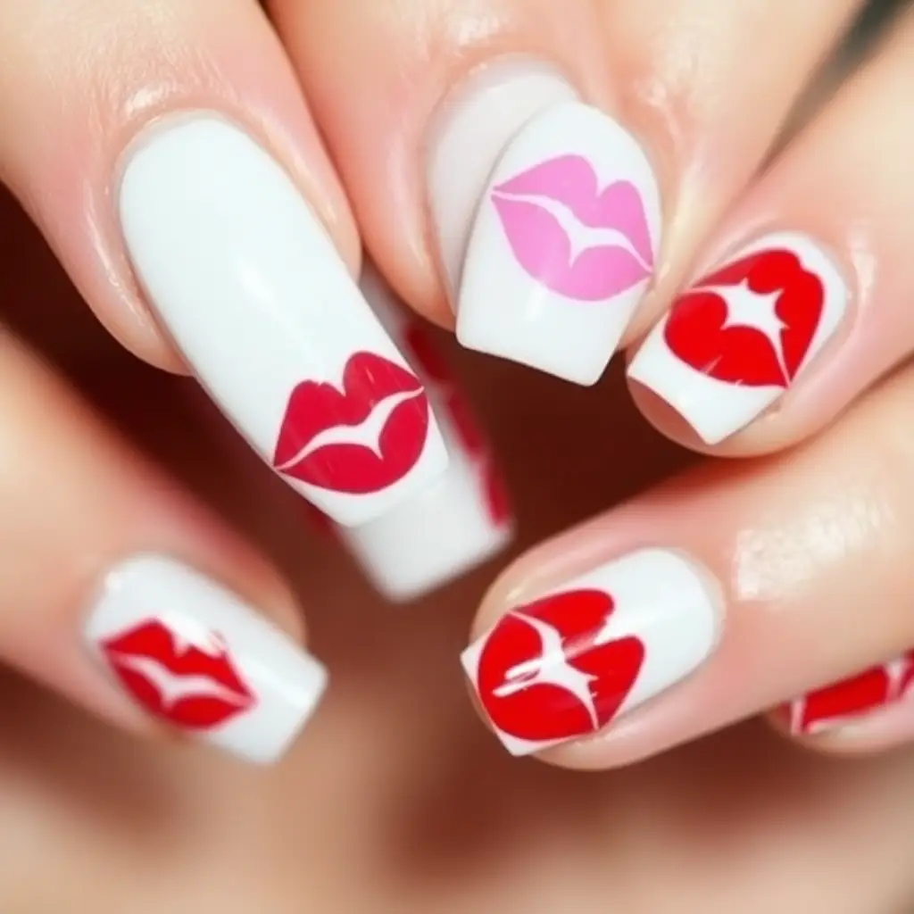 Lip Print Nail Art
