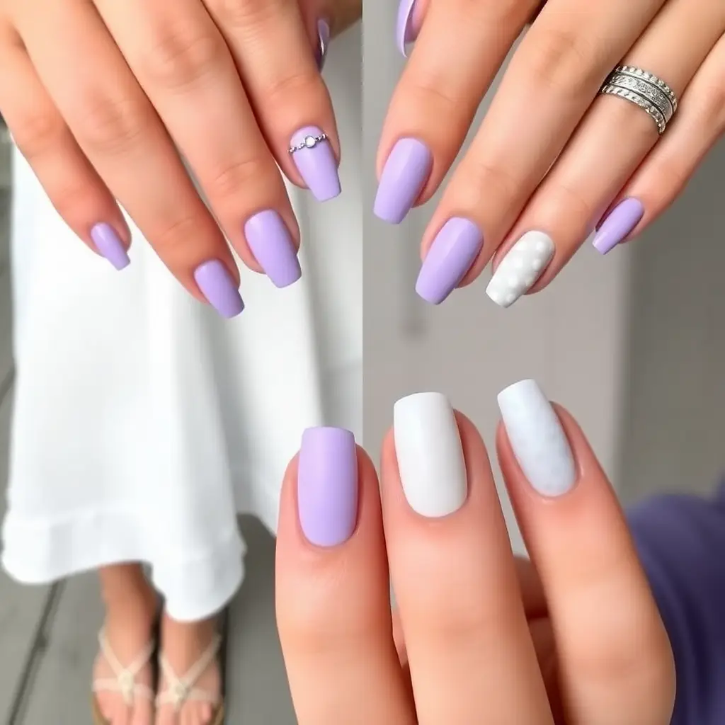 Matching Lavender Nails with Spring Outfits & Accessories 👗💅