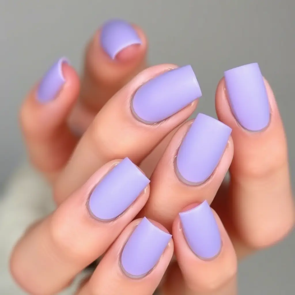 Matte Lavender Nails – Chic and Modern Touch