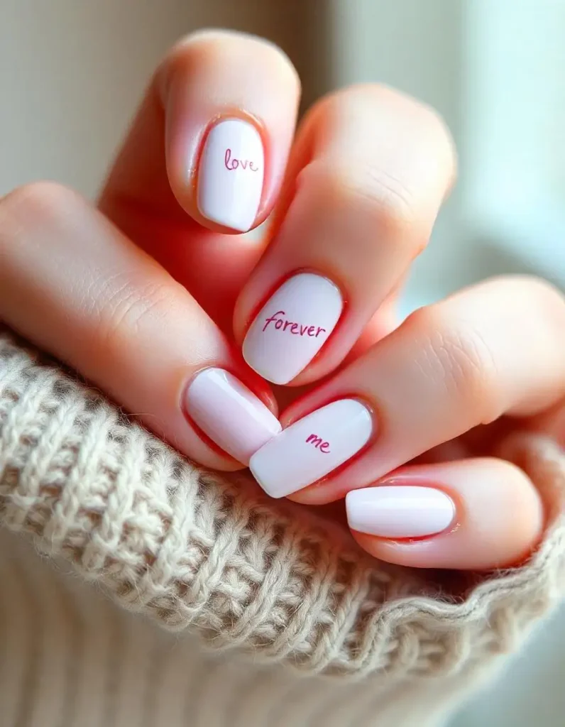 Pastel Love Letter Nails