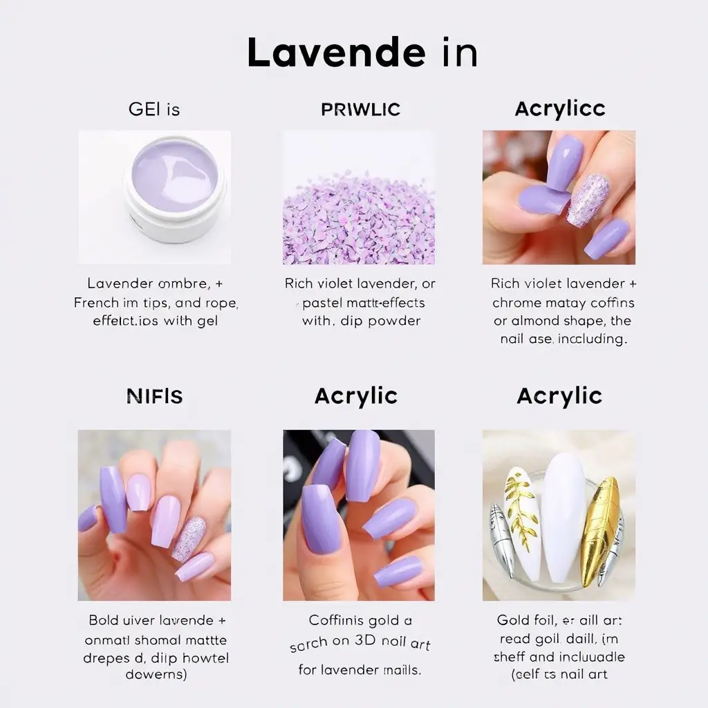 Popular Lavender Nail Polish Types: Gel, Dip Powder & Acrylic