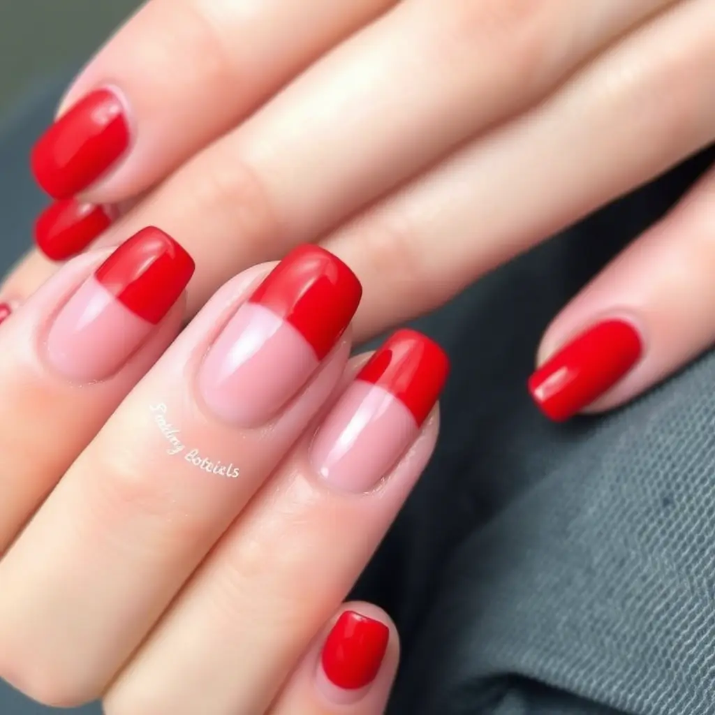 Red French Tips for Valentine – A Modern Twist on the Classic Look