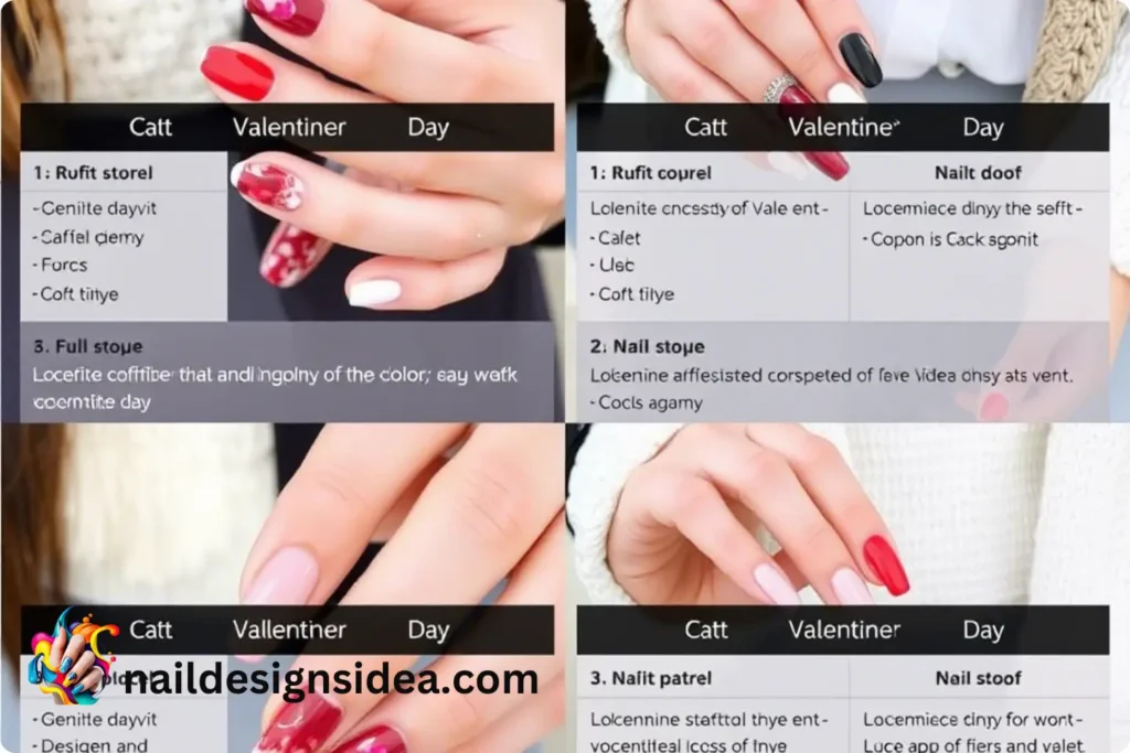 Romantic Nail Designs to Match Outfit for Valentine Day