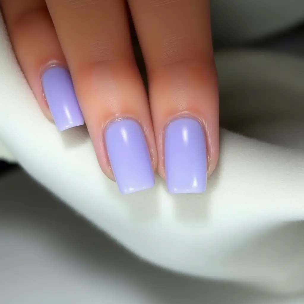  Short Lavender Nails