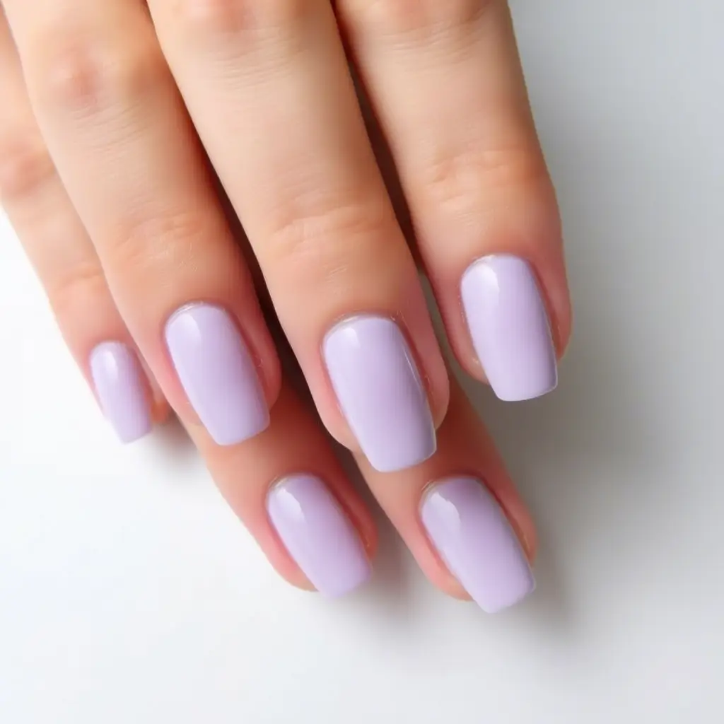 Soft & Minimalist Lavender Nails