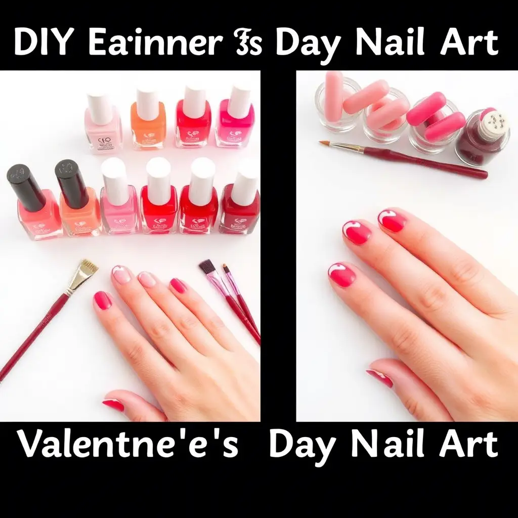 Step-by-Step Guide for Beginners to get Romantic Nails for Valentine Day Manicure