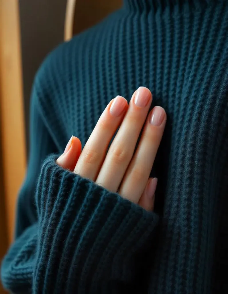 Subtle Sheer Blush Nails