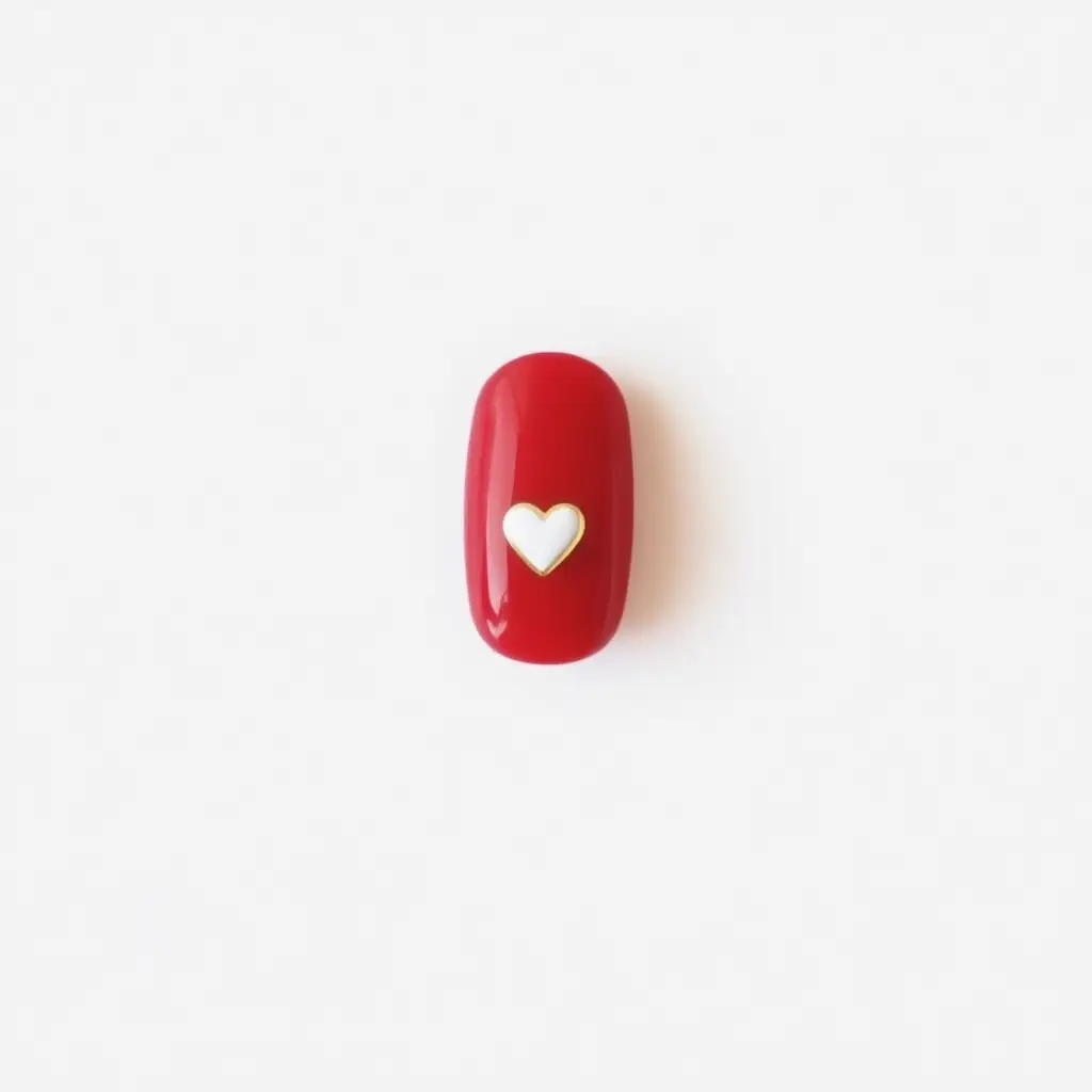 Tiny Heart Accent Nails – Subtle Yet Adorable