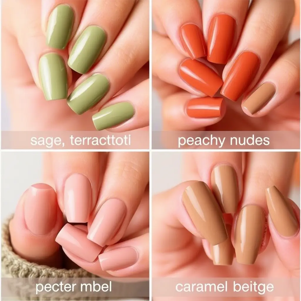 Top earthy nail tones this season