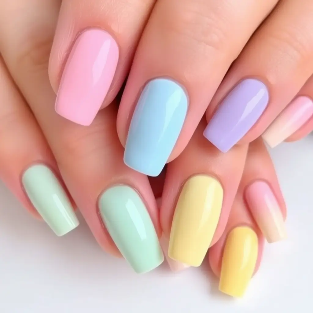 Top pastel nail shades this spring: