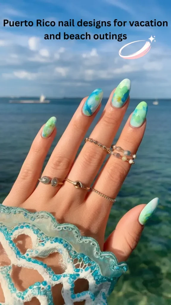 Puerto Rico nail designs for vacation and beach outings