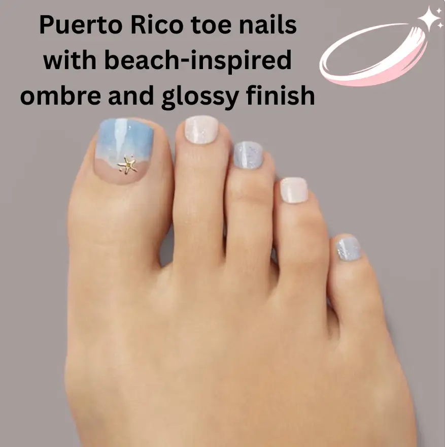 Vacation-ready Boricua pedicure in bright tropical tones