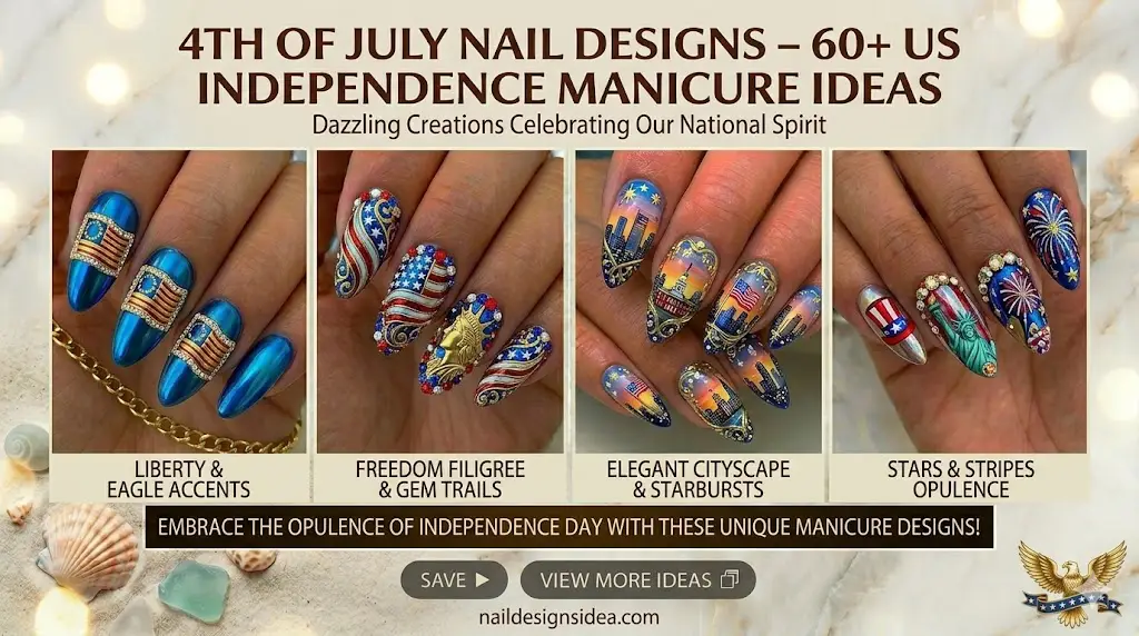 4th of July Nail Designs – 60+ US Independence Manicure Ideas