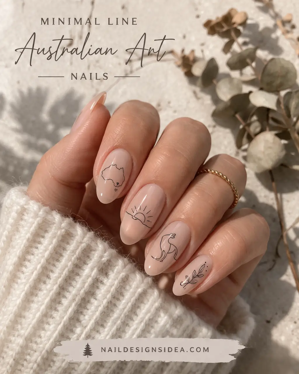 Minimal Line Australian Nails