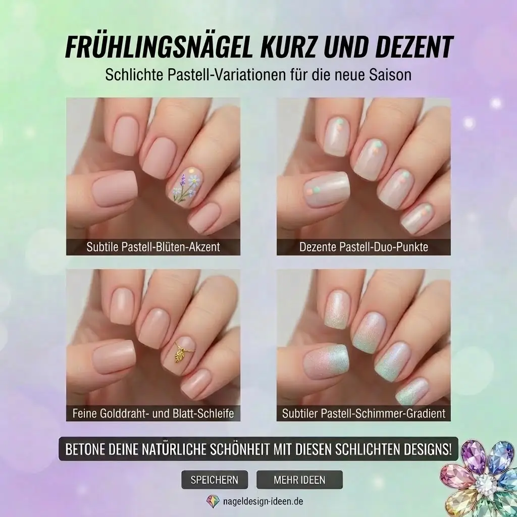 Nageldesign Frühling Kurz
