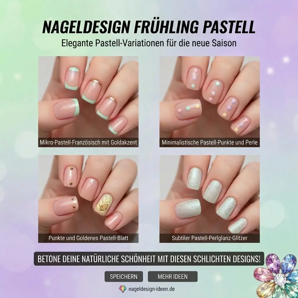 Nageldesign Frühling Pastell