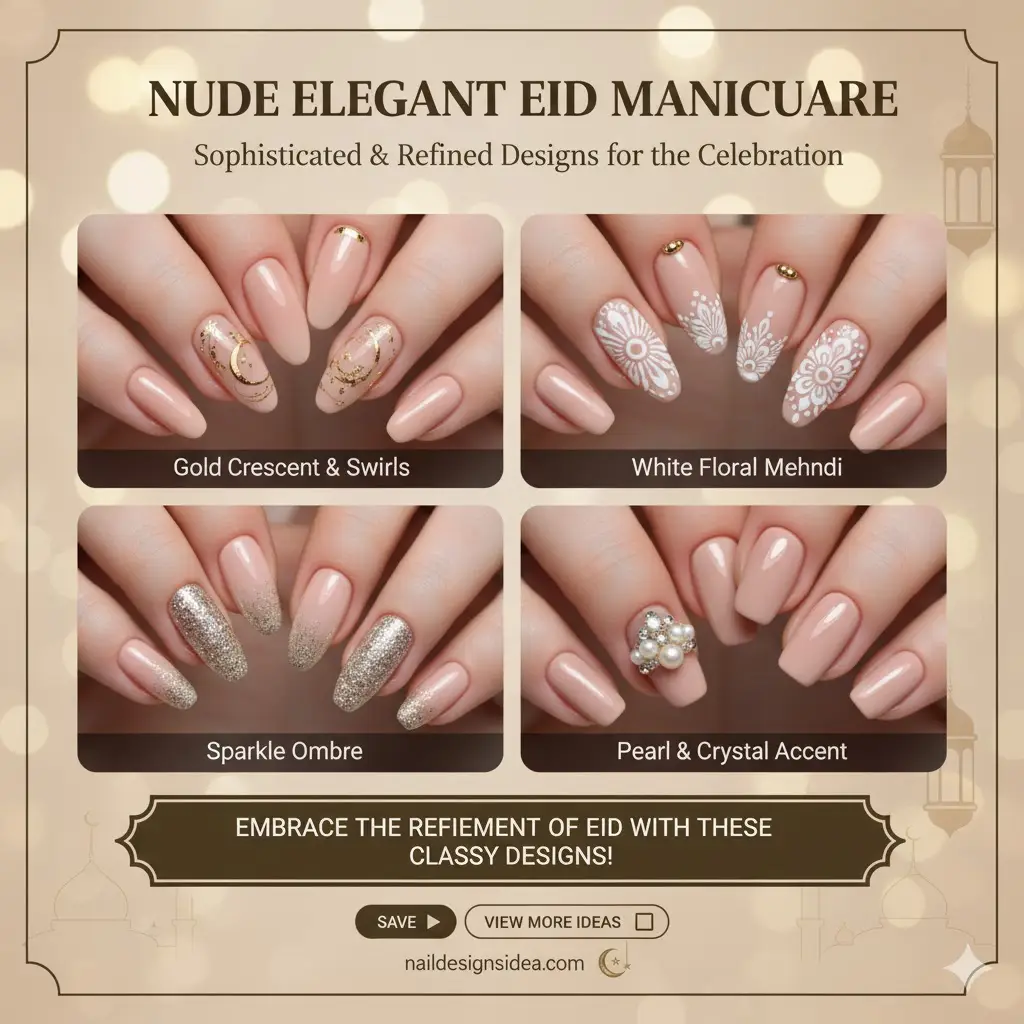 Nude Elegant Eid Manicure