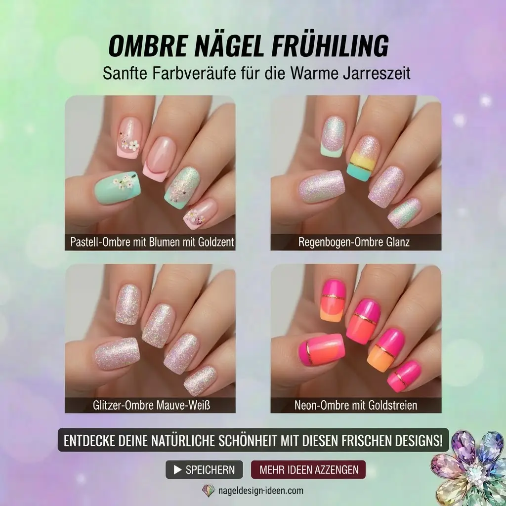 Ombre Nägel Frühling