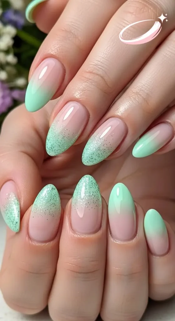 Pastel mix-and-match Easter nail colors for short and long nails.
