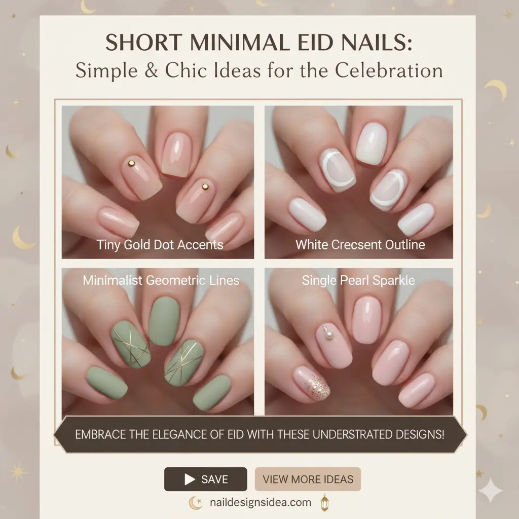 Short Minimal Eid Nails