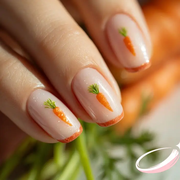 Spring nail designs with chicks and Easter eggs