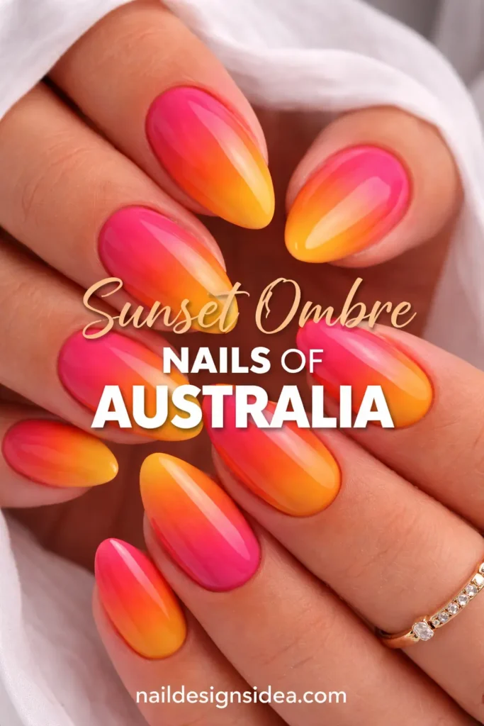 Sunset Ombre Nails of Australia