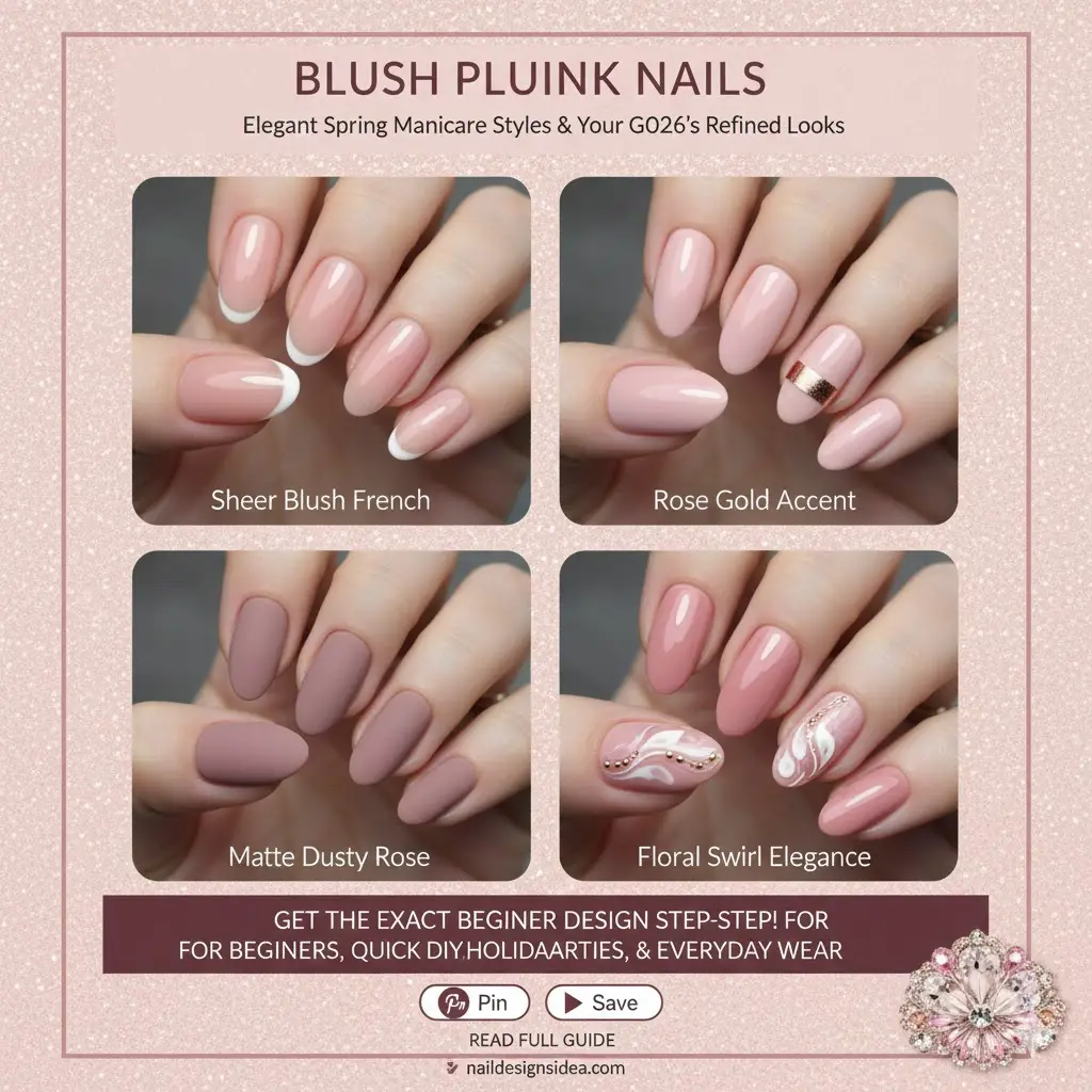 blush pink nails with elegant spring manicure style