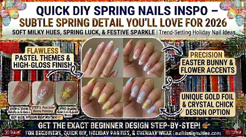 elegant spring manicure with pastel french tips