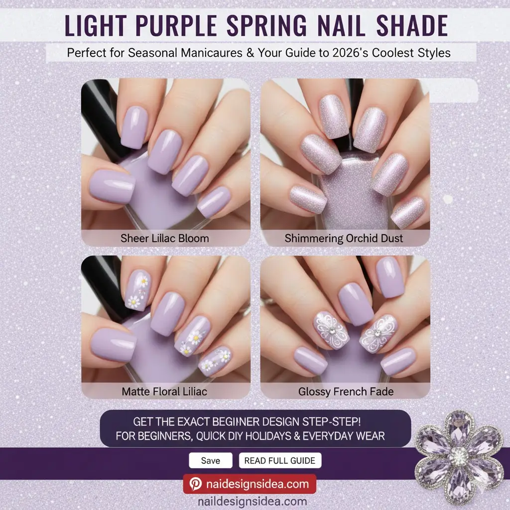 light purple nail polish shade perfect for seasonal manicure
