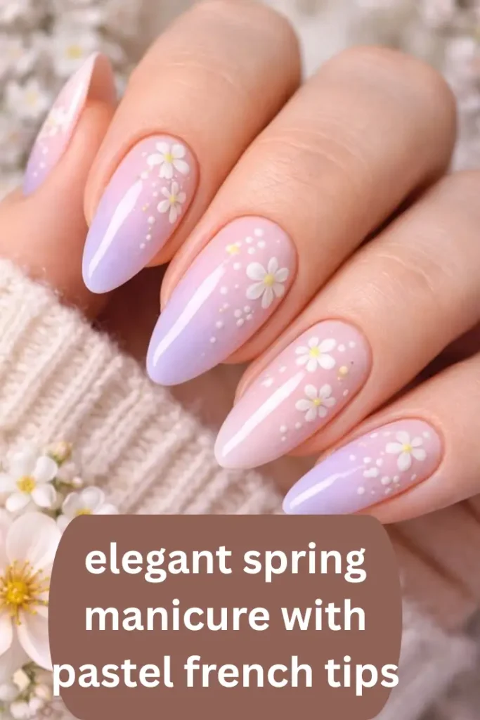 minimalist spring french nails with clean lines