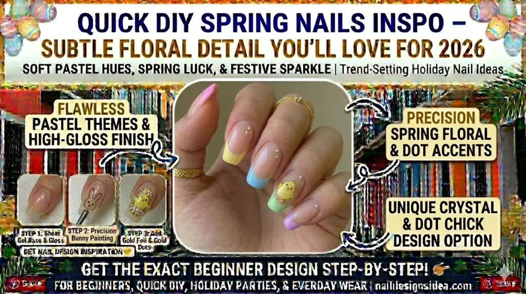 minimalist spring nail designs with clean glossy finish