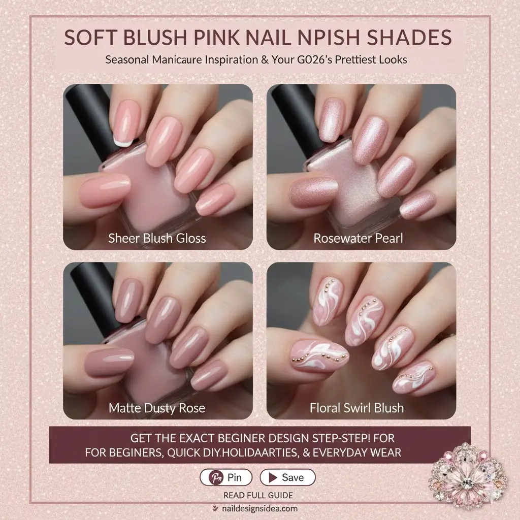 soft blush pink nail polish shade for seasonal manicure inspiration