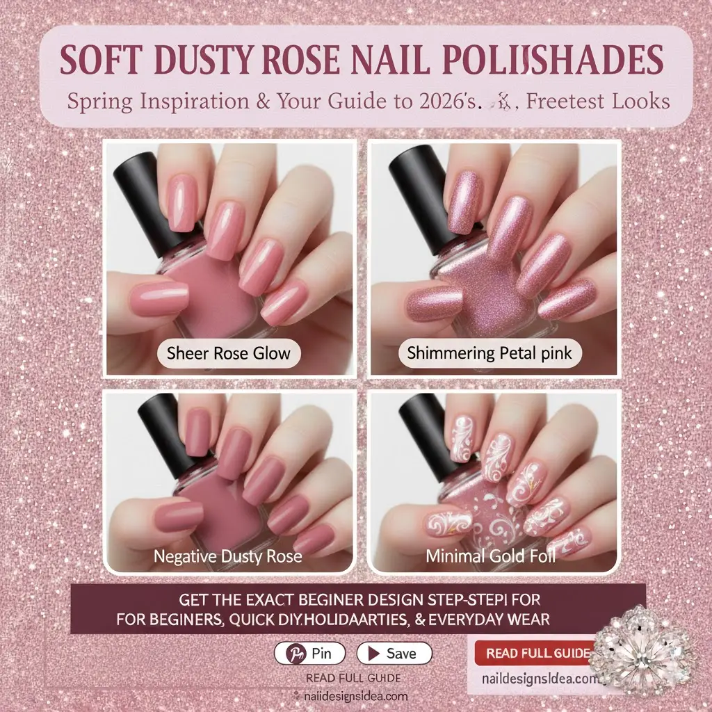 soft dusty rose nail polish shade for spring inspiration