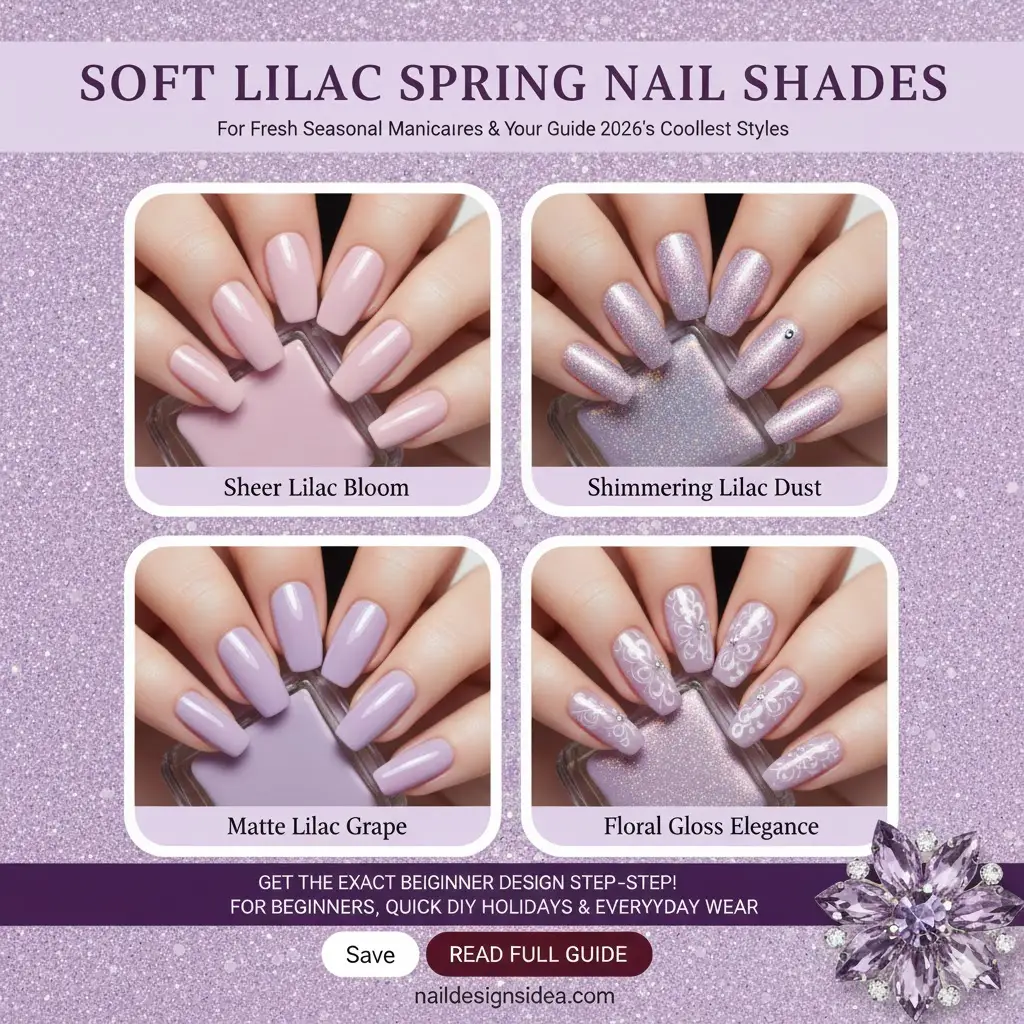 soft lilac nail polish shade for fresh seasonal manicure