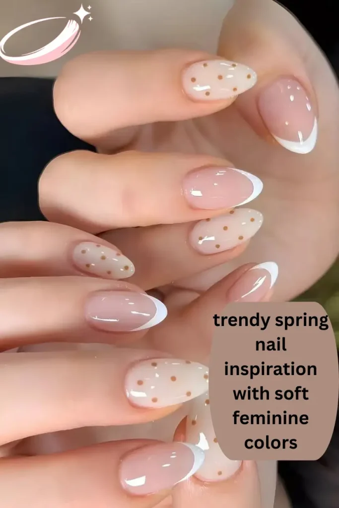 trendy spring nail inspiration with soft feminine colors
