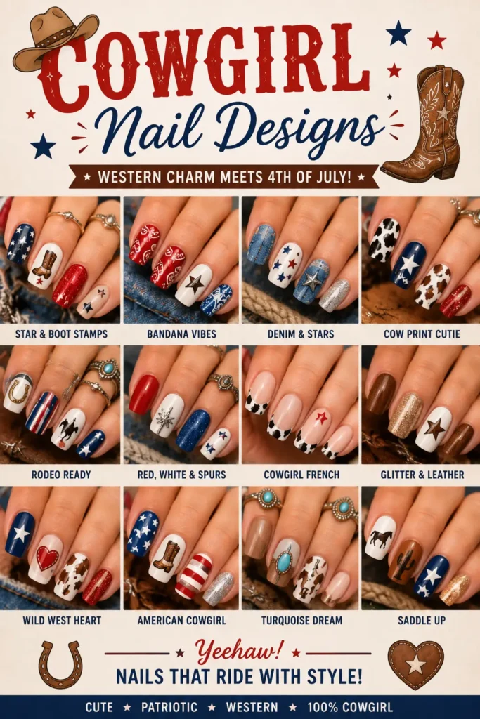 ⭐ Cowgirl Nail Designs
