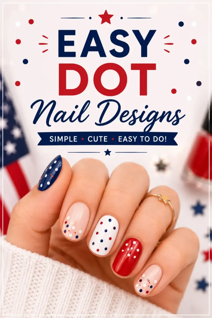 ⭐ Easy Dot Nail Designs