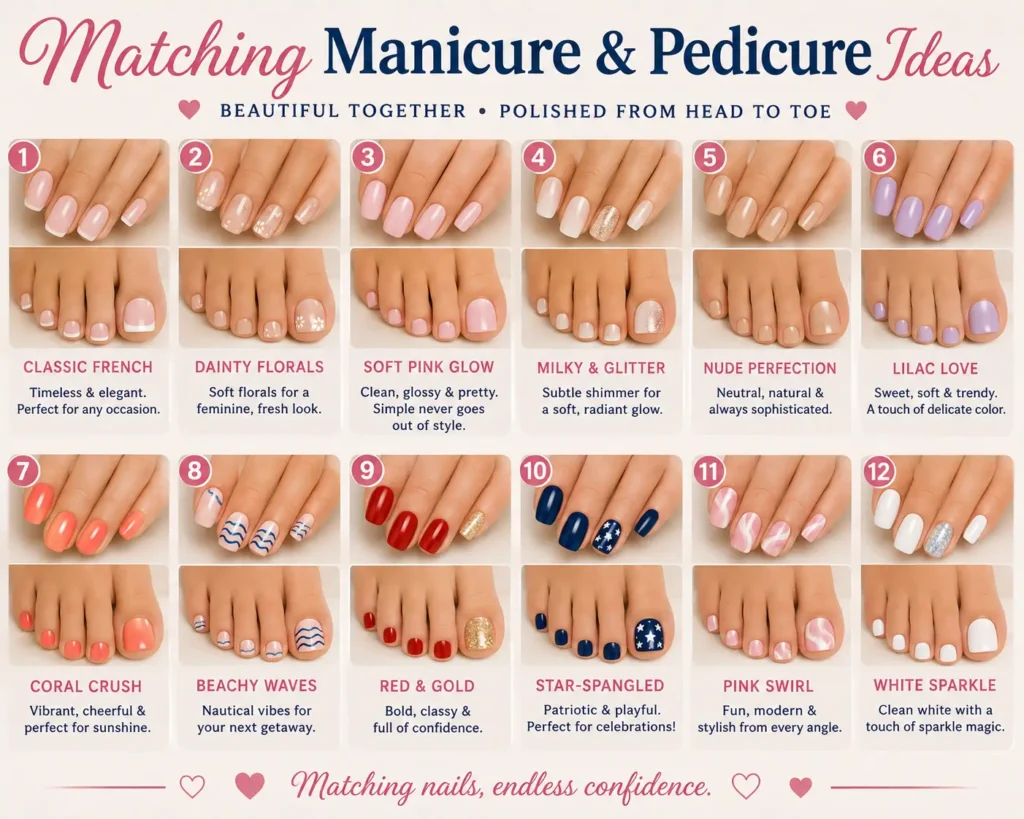 ⭐ Matching Manicure & Pedicure Ideas