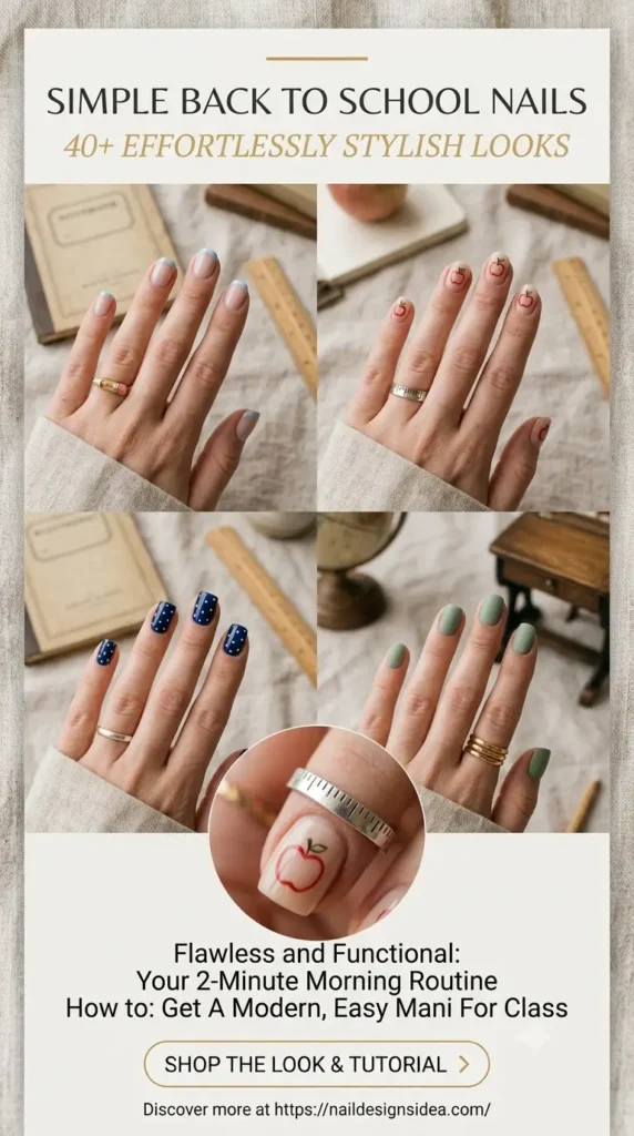 40+ Simple Back to School Nails for an Effortlessly Stylish Look