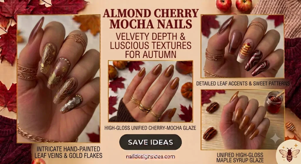 Almond Cherry Mocha Nails