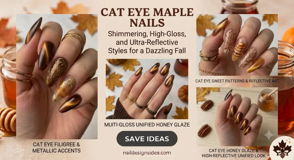 Cat Eye Maple Nails