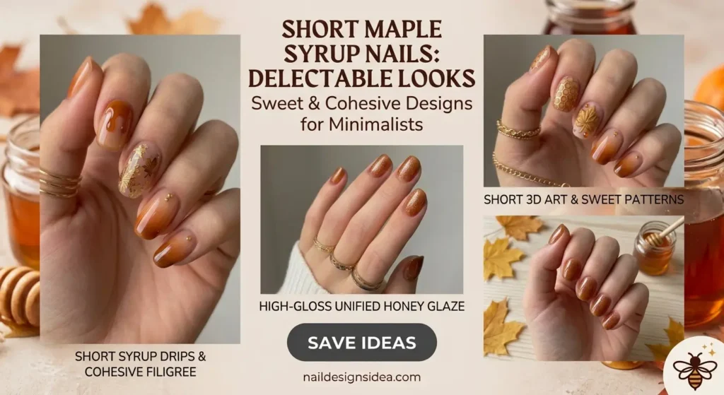 Short Maple Syrup Nails