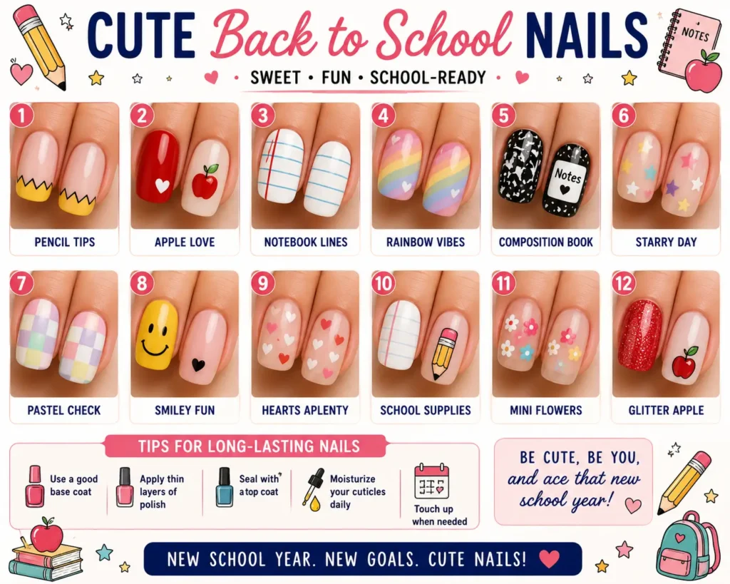 ⭐ Cute Back to School Nails
