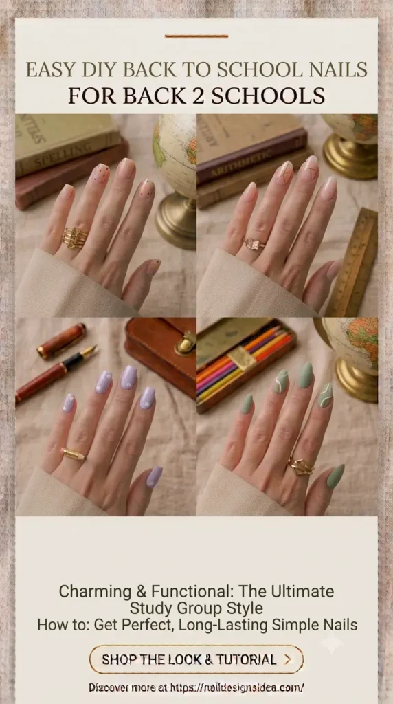 ⭐ Easy DIY Back to School Nails