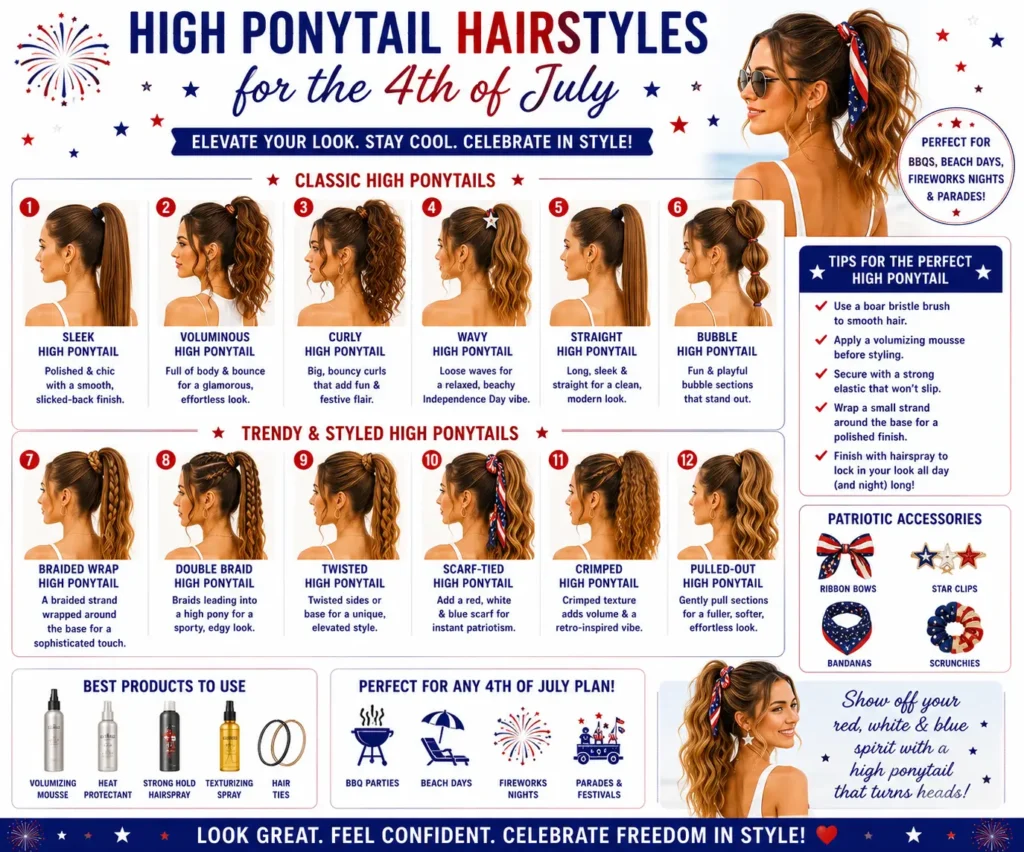 ⭐ High Ponytail Hairstyles