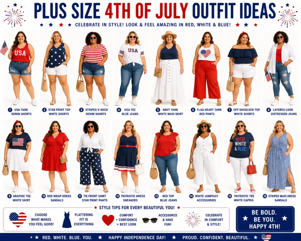 ⭐ Plus Size 4th of July Outfit Ideas
