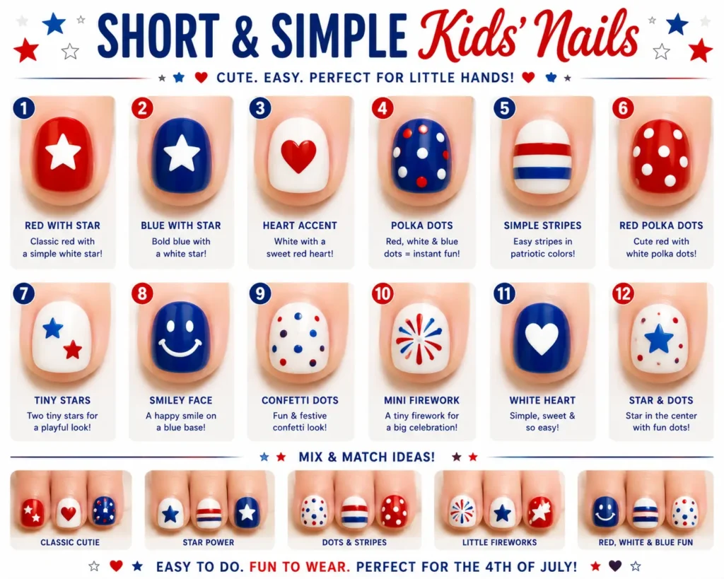 ⭐ Short & Simple Kids' Nails