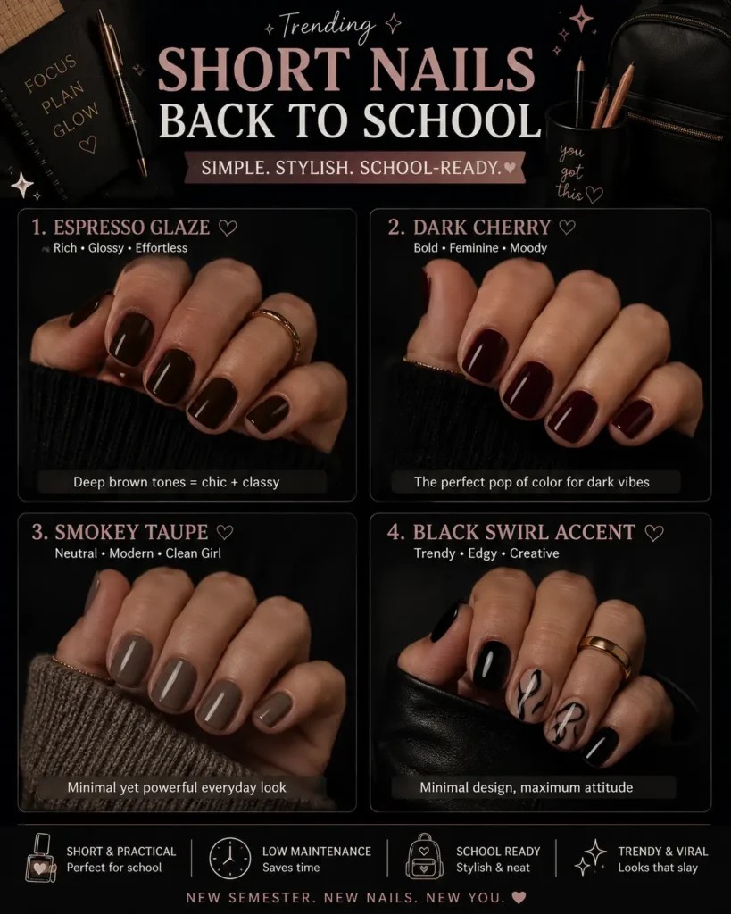 ⭐back to school Soft Ombré Short Nails
