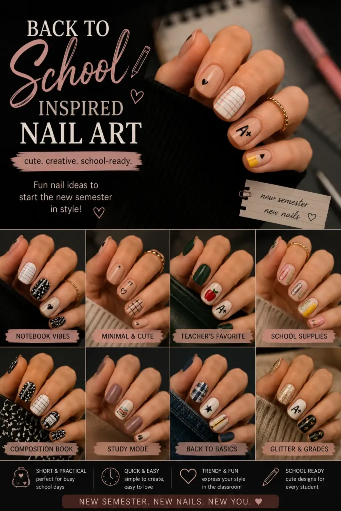 ⭐Back to School-Inspired Nail Art