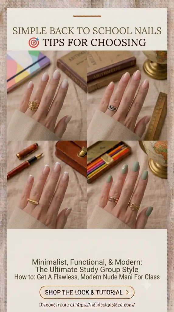 🎯 Tips for Choosing Simple Back to School Nails
